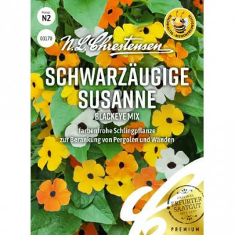 Tunbergia Susanne Blackeye, mix farieb obrázok 1