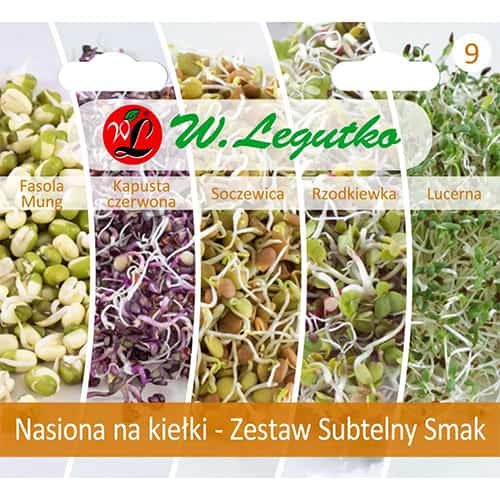 Semená na klíčky - Sada Jemná chuť, 5 druhov artikel fotografia 1 Semená na klíčky - Sada Jemná chuť, 5 druhov obrázok 1 artikel 96835
